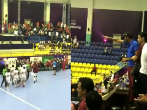 جوعان يوجه لاعبية بلاده للسلام على اللاعبين البحرينيين 