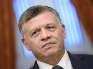 King Abdullah chaired a meeting to launch an economic stimulation plan on Wednesday May 3, 2017. (AFP/ Brendan Smialowski) King Abdullah chaired a meeting to launch an economic stimulation plan on Wednesday May 3, 2017. (AFP/ Brendan Smialowski)