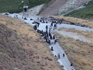 لاجئون سوريون على الحدود مع الاردن/أ.ف.ب/ارشيف