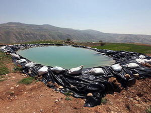 بركة اصطناعية في غور الاردن/ارشيف