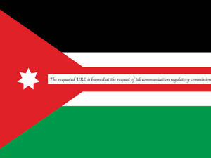 Visitors to some news websites in Jordan were greeted with the message "The requested URL is banned at the request of the telecommunication regulatory commission."