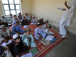 Students attend class in Khost, Afghanistan, in 2011. (AFP/File)