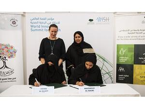 During the signing ceremony