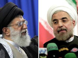 Iran's supreme leader Ayatollah Ali Khamenei, left, and Iran's President Hassan Rouhani. (AFP/ File)