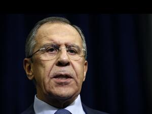 Russian Foreign Minister Sergei Lavrov speaks to the media at the Bocharov Ruchei state residence in Sochi on November 24, 2015. (AFP/Maxim Shipenkov)