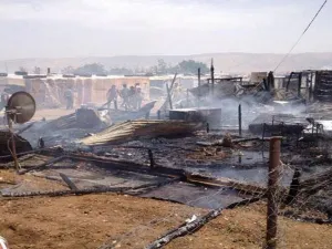 The site was previously home to about 300 Syrian families who had fled the war. (Twitter)