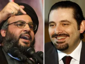 الحريري (يمين) ونصرالله
