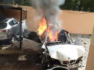 حمدان نجا بأعجوبة من التفجير الذي أتى على سيارته  