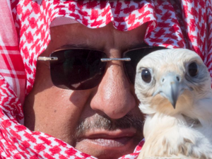 الأمير محمد بن نايف برفقة صقره  