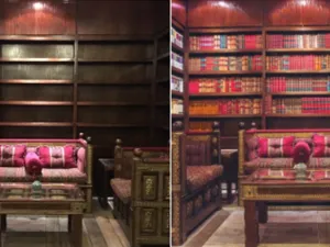 في مقهانا الكتاب والرواية (ممنوعات)، مصنفة ضمن المنبهات !!!".
