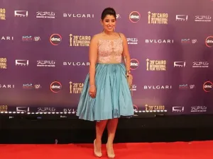 فستان ايتن عامر مهرجان القاهرة