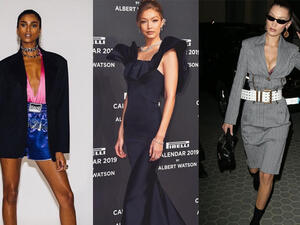 US-Palestinian model Gigi walked her first-ever Prada runway (Source: gigihadid ,bellahadid , immamhammam / Isntagram ) 