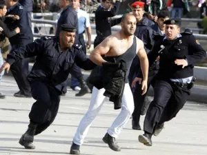 Police and people clashes in the Jordanian capital Amman