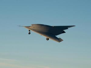The prototype of a European combat drone, known as "Neuron". (AFP PHOTO / DASSAULT AVIATION / R. MICHELIN)