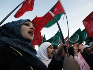 Exotic, submissive, veiled, sequestered, hareem'ed and out of sight. Were these the women of the Arab, often Muslim, Revolution?