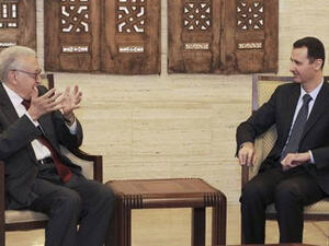 UN envoy Brahimi had previously met with President Bashar Assad in 2012 (Reuters)