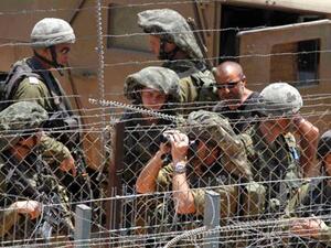 Israeli soldiers patrol the border with Lebanon in the northern Israeli area of Metulla, Friday, May 11, 2012. (The Daily Star/Mohammed Zaatari)

