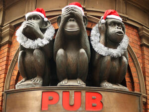 The 3 wise monkeys, it turns out, have a brother in 'crime'.