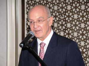 David Moore, President of the Society addressing the members and guests at the event
