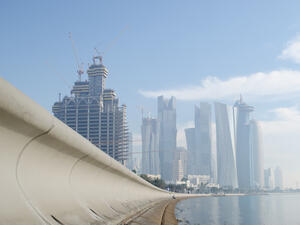 The Doha skyline (Albawaba/J. Zach Hollo)