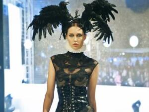 Strutting their stuff on the catwalk.