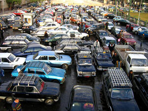 Bumper to Bumper in Egypt is an all too common sight