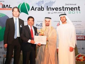 Emirates NBD executives receiving the award