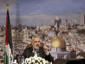 Hamas leader Ismail Haniyeh praised Jordan for its support of Palestinian people living under Israeli occupation in Jerusalem. (AFP)