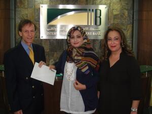 Haleema Ebrahim with IIB Chief Financial Officer and Head of Human Resources