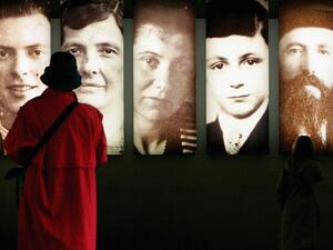 People Visit Berlin Holocaust Memorial Information Center.