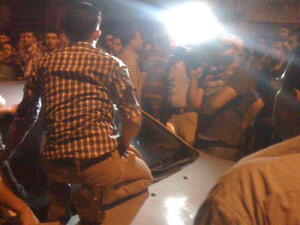 Protestors gathered in Jabal al Taj