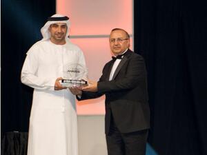 Mahir Julfar, Commercial Director of DWTC receiving the award on behalf of Dubai World Trade Centre
