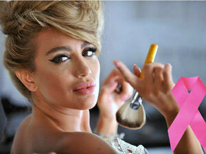 Maya Diab's fighting against breast cancer with a little dose of fashion. 