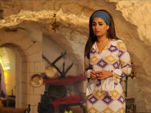 Mena Fadaly on the set, showing how sad she can be (Image: Facebook)