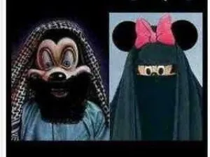 The picture Naguib Sawiris posted, of a bearded Mickey Mouse and a niqabi Minnie Mouse, has stirred sensitivities between Muslims and Copts in Egypt whose relations have been far from harmonious this year. Photograph courtesy of 'The Traveler Within'.