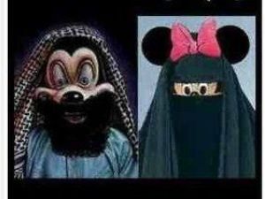 The picture Naguib Sawiris posted, of a bearded Mickey Mouse and a niqabi Minnie Mouse, has stirred sensitivities between Muslims and Copts in Egypt whose relations have been far from harmonious this year. Photograph courtesy of 'The Traveler Within'.
