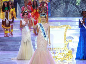 The beautiful Filipina Megan Young was crowned this year's Miss World. (Image: Facebook)