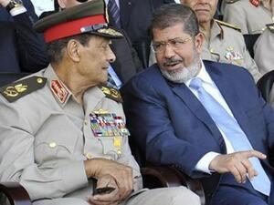 Muhammed Morsi with his former running mate Field Marshal Tantawi