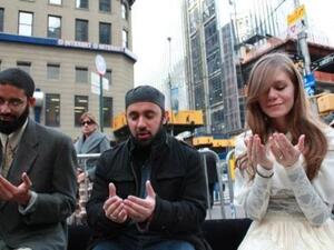 Marry me! A Muslim marriage comes to fruition at Wall Street: Occupied by love.