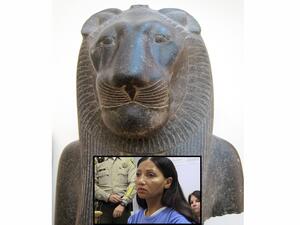 In Egyptian mythology, Sekhmet, the warrior goddess for Upper Egypt is depicted as a lioness huntress, with a penchant for 
blood,often, portrayed as a woman with the head of a lioness, who was dressed in red, the color of blood. Uncannily, a psychiatrist testified that Omaima Nelson said she put on red shoes, a red 
hat and red lipstick before chopping up and cooking her husband's body, boiling the head.