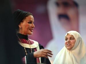 Sheikha Mozah (left) and Amal Haniyeh (right)