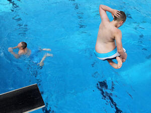 The pool contained stray floating sperm, claims Polish mother. Experts including the hotel officials pool-side, say that the temperature at which the pool is heated would not allow
 the survival of sperm, not to mention if it survived the chlorine treating the water.