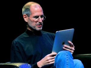 Steve Jobs - much admired, top tech Apple-Head-  steps down into newly announced retirement  to rest up and slow
down.  His departure is received with a note of sadness, as a man many people would love 
to shower with blessings and thanks for his contribution to their Apple-fashioned life-style-  of iPads, iPhones and other
Apple device offerings.