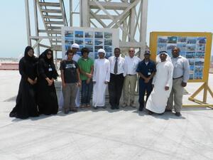 Engineering, Marine & Environment students from the Higher Colleges of Technology enjoy a personal tour of facilities at Khalifa Port, led by ADPC Engineering, Marine & Environment students from the Higher Colleges of Technology enjoy a personal tour of facilities at Khalifa Port, led by ADPC
