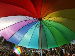 Shown for illustrative purposes- Showing the rainbow flag!