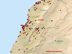 A map depicting refugee locations throughout Lebanon (Source: UNHCR)