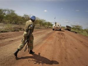 دورية لقوات حفظ السلام الدولية في منطقة ابيي