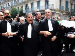 عدد من المحامين الجزائرين يحتجون على قانون جديد ينعلق باستقلال مهنتهم