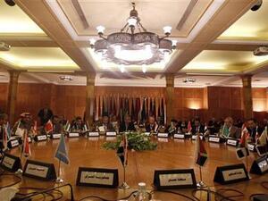 جانب من اجتماع للمندوبين في جامعة الدول العربية