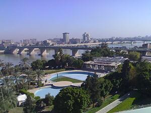 Baghdad, whose name signifies 'God's Gift', once an oasis of learning and enterprise, and always a beautiful city scape as shown pre-destruction of the 'invasions'. 